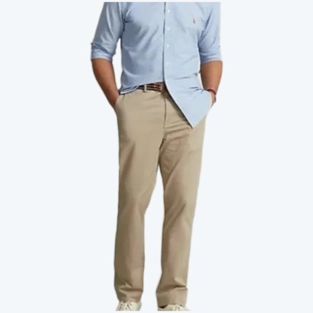 Polo Ralph Lauren NEW Mens Khaki Classic Fit Cotton Twil Pants Size 42/32